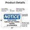 Signmission Quiet Please Turn Off Cell Phones Testing, 24 in W x Rectangle, Plastic OS-2PACK-NS-P-1824-L-17951 - alternate 3